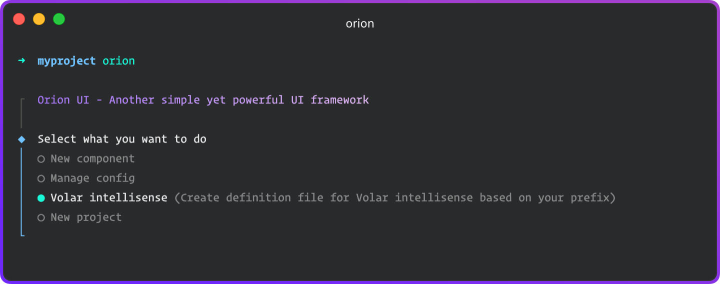 Orion CLI