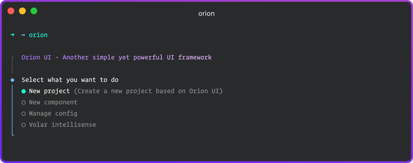 Orion CLI